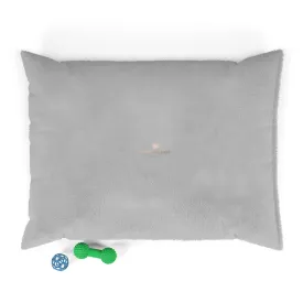 Light Grey Pet Bed, Solid Color Machine-Washable Pet Pillow With Zippers-Printed in USA