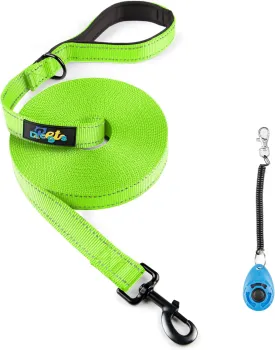Long Leash for Dog Training 15ft 20ft 30ft 50ft 100ft - Obedience Recall Training Lead for Large Medium Small Dogs - Great for Training Playing Camping Backyard (Green, 50FT)