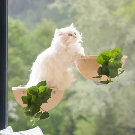 Meowoou 2PCS Cat Window Steps Cat Window Shelf Suction Cups Climbing Stair Cat Perch Bed Durable Cat Seat for Window Sill Sturdy Window Step for Indoor Cats