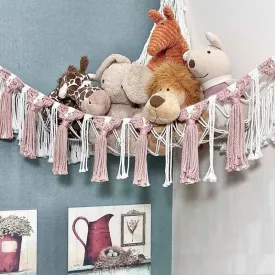 Modern Stuffed Animal Toy Hammock Cotton Organizer Storage Wall Shelf