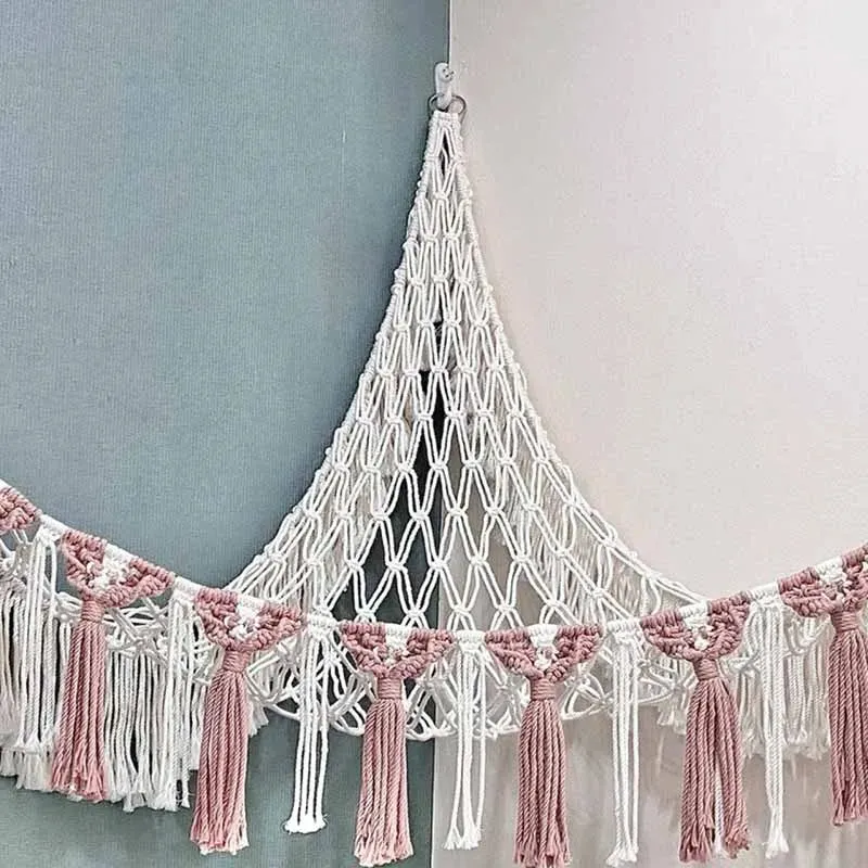 Modern Stuffed Animal Toy Hammock Cotton Organizer Storage Wall Shelf