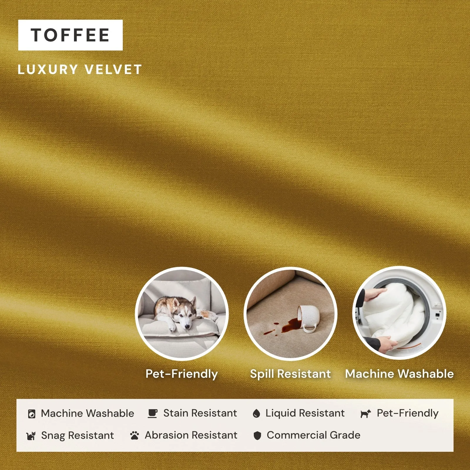 Modular Performance 2-Seater Sofa   Armchair Set in Toffee | Relaxed Blend