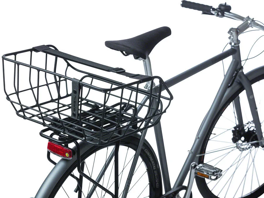 NEW Basil Portland Rear Basket - MIK Mount, Aluminum, Black