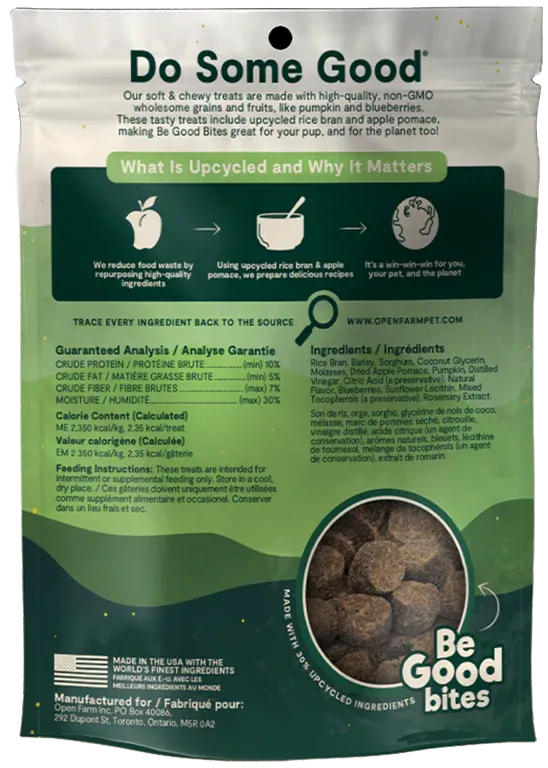 Open Farm Be Good Bites Plant & Pumpkin Recipe 6-oz, Dog Treat