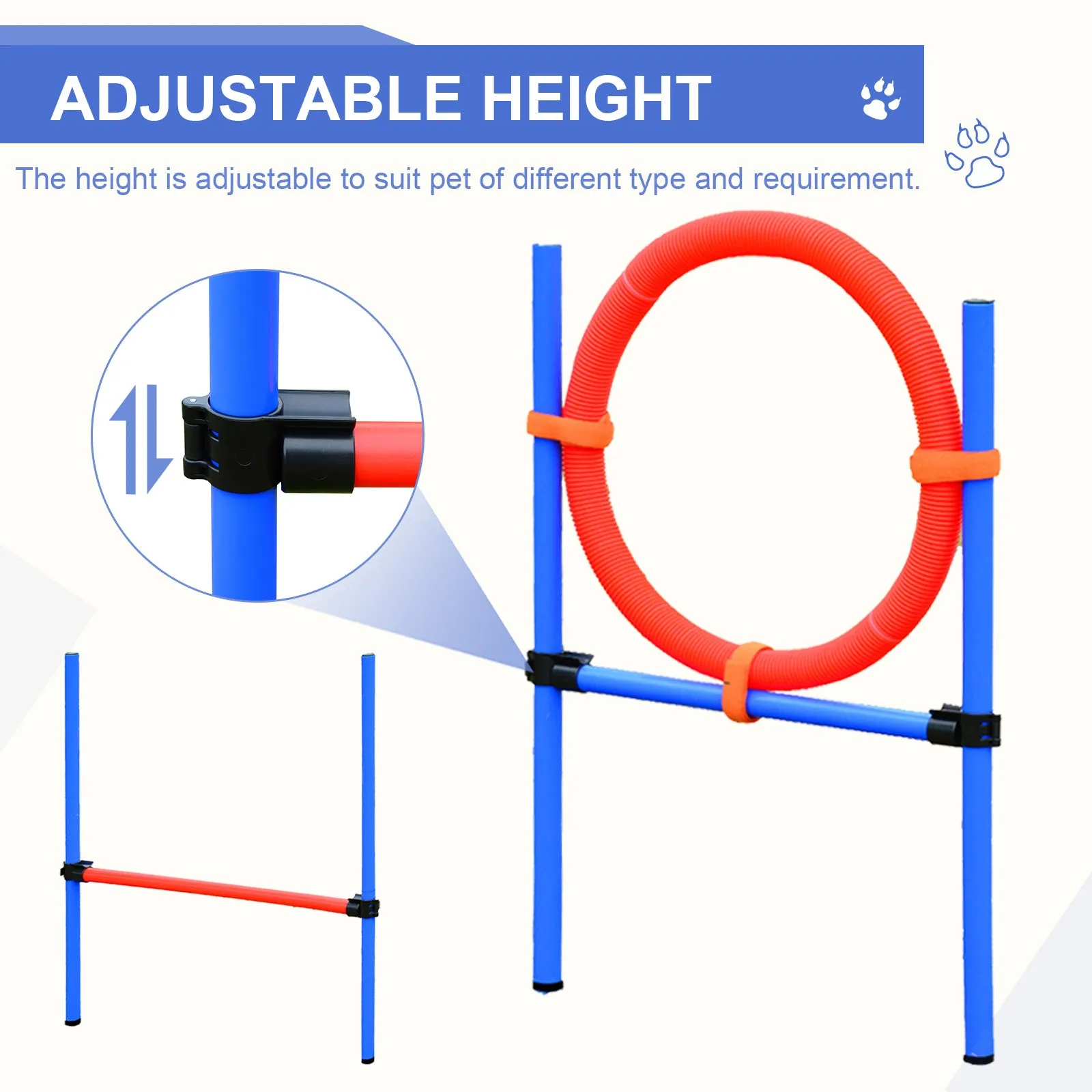 Pet Agility Training Adjustable Set