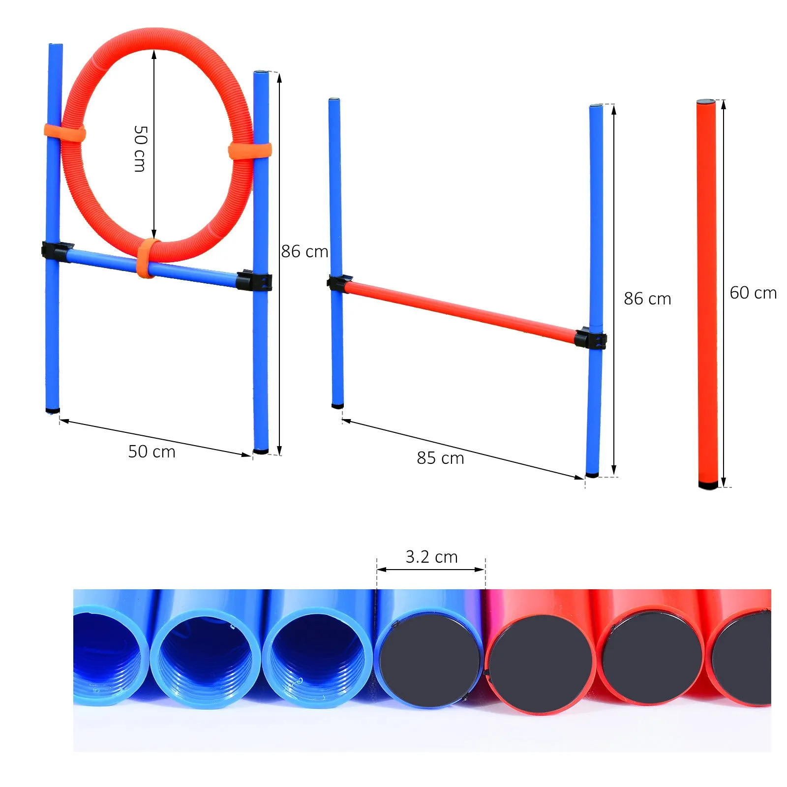 Pet Agility Training Adjustable Set