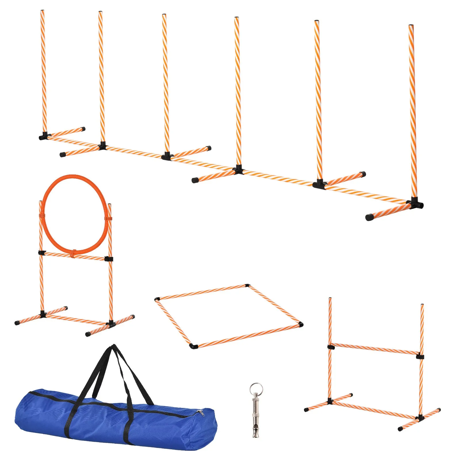 Pet Agility Training Equipment Dog Play Run Jump Hurdle Obedience Training Set