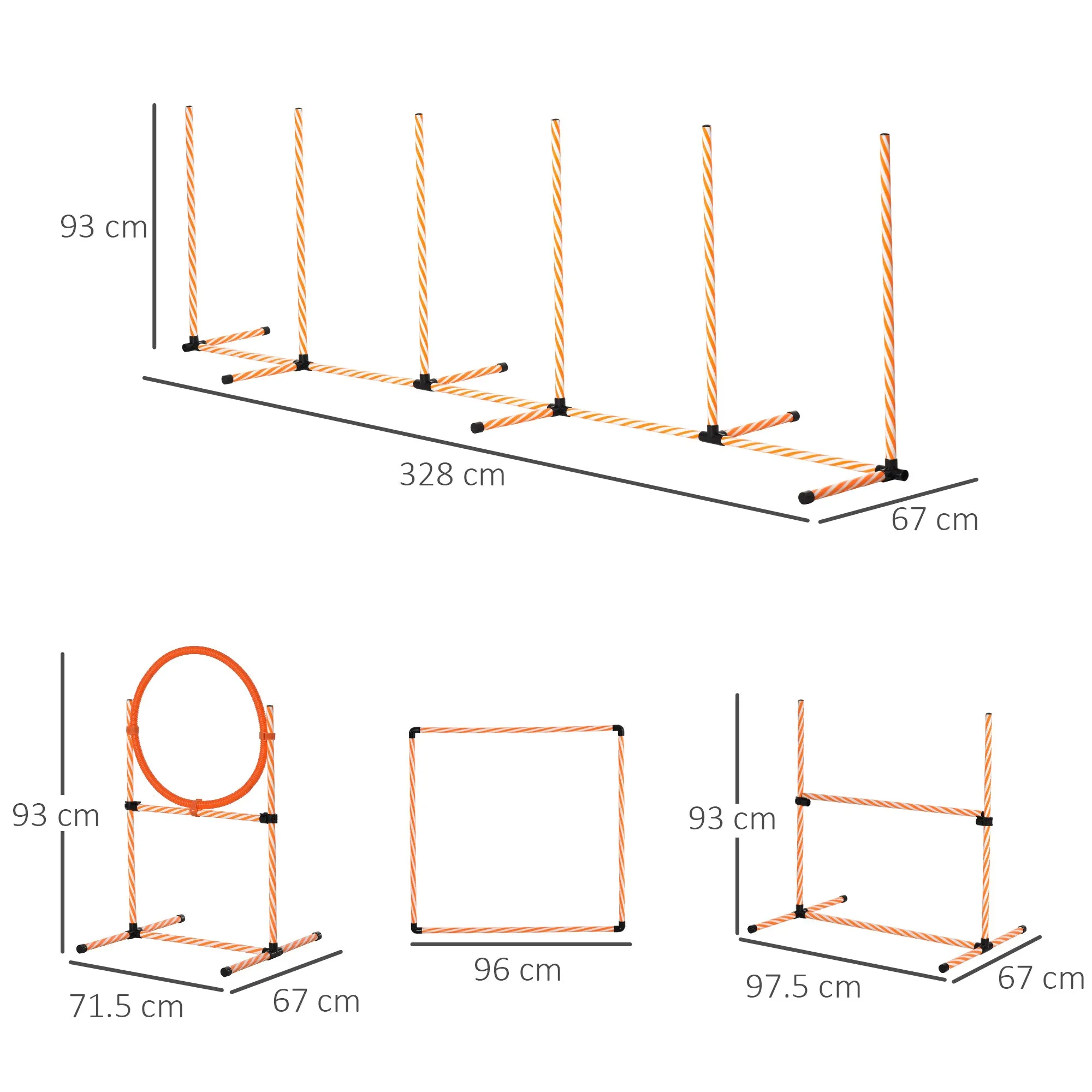 Pet Agility Training Equipment Dog Play Run Jump Hurdle Obedience Training Set