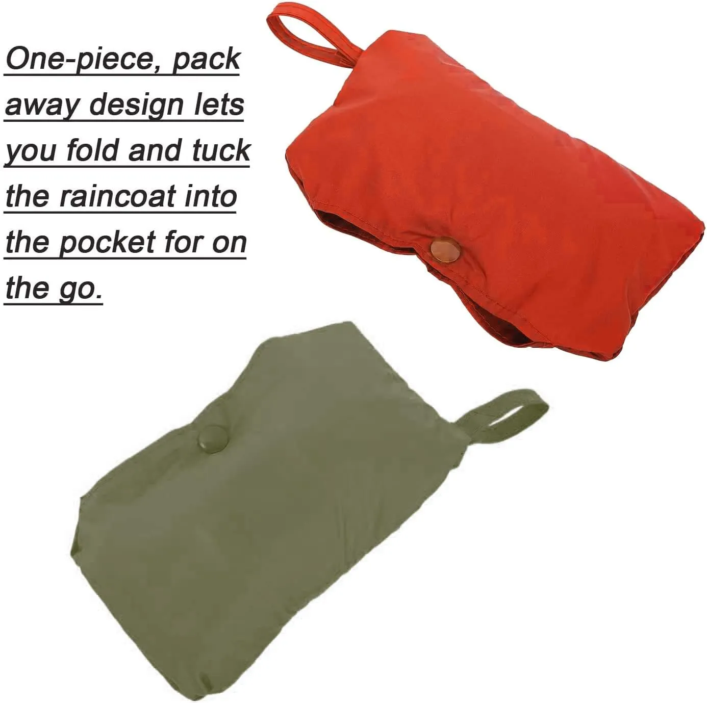 Pet Raincoat Packable Hooded Dog Rain Jacket Reflective Strips Lightweight Adjustable Poncho for Small Medium Large Dogs Army Green S