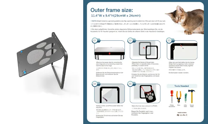 Pet Screen Door Magnetic Flap Screen