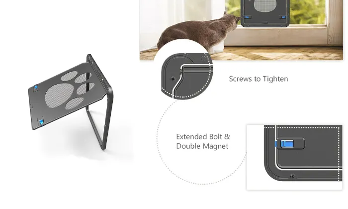 Pet Screen Door Magnetic Flap Screen