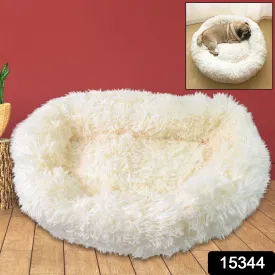 Plush Deluxe Soft Dog Bed Washable Sofa Round Cushion