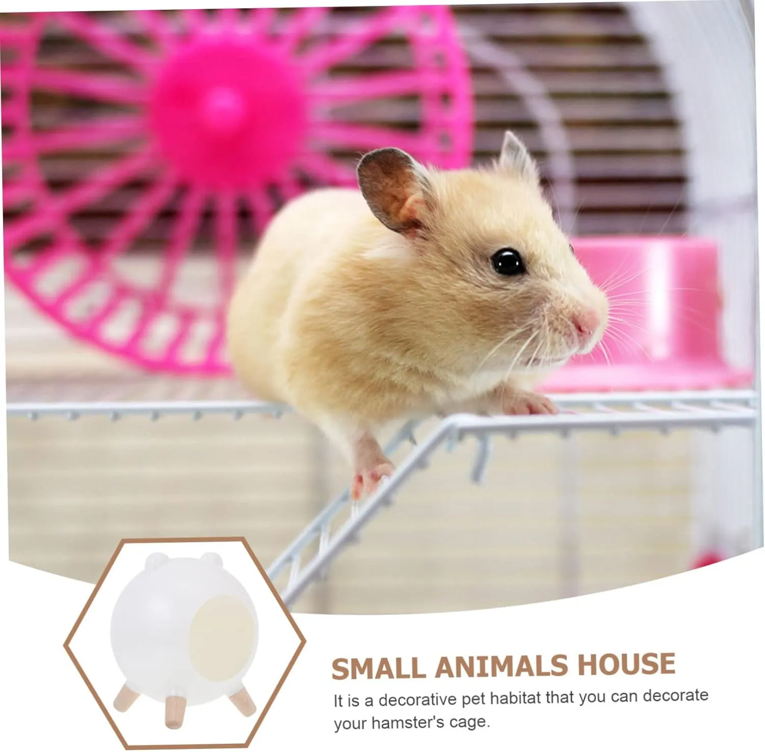 POPETPOP Hamster Multi-Chamber Hideout Guinea Pig Bed Plastic Safe Pet Play Area