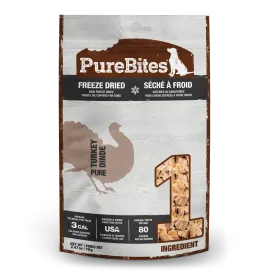 PureBites Freeze-Dried Dog Treats, Turkey Recipe, 2.47-oz Bag