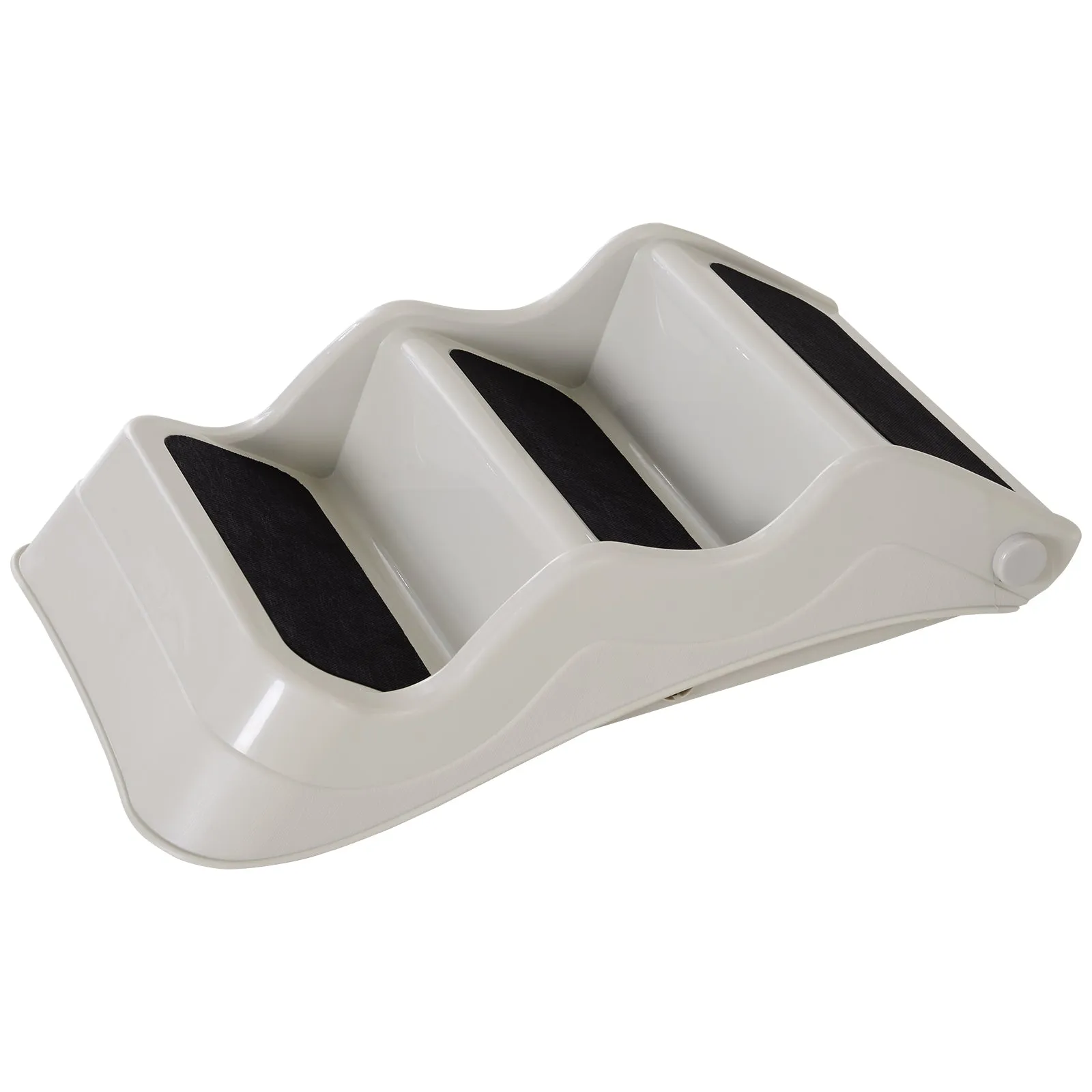 PVC Foldable Pet Stairs Cream White