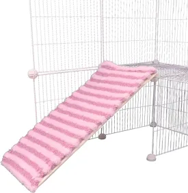 Ramp Fuzzy Cover for Small animals cage Guinea pig Ferret Nation Ramp Cover for Guinea pig cage & Small Animal Cages | Ramp Measures 28L x 12W - Inches, Plushpink, cagestair-ye30*38