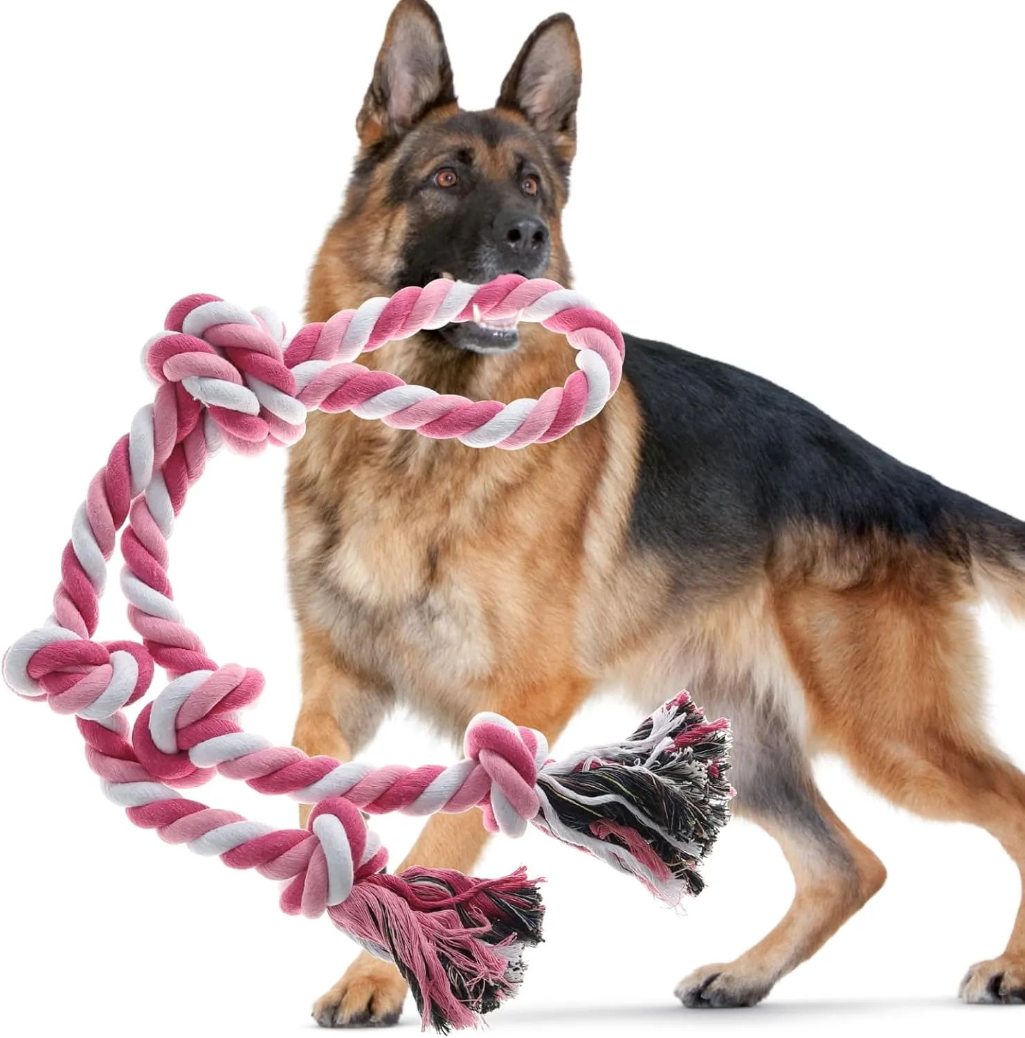 Rope Toy for DogsLarge Dog Rope Toys for Aggressive Chewers, Heavy Duty Dog Toys for Large Medium Breed, Indestructible Tough Rope Chew Toys Tug of War Dog Toy Cotton Rope for Teeth Cleaning