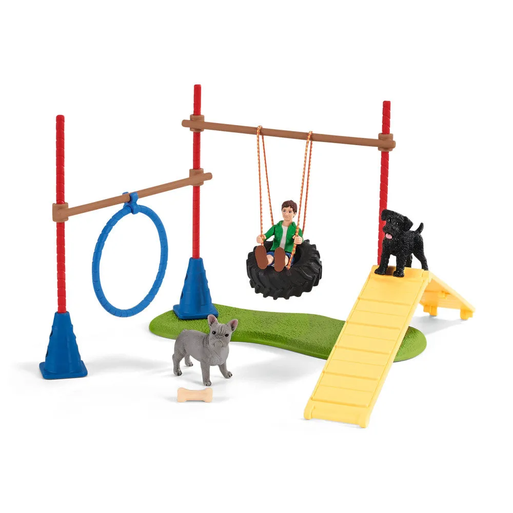 Schleich Farm World Puppy Agility Training - 14 Piece Playset