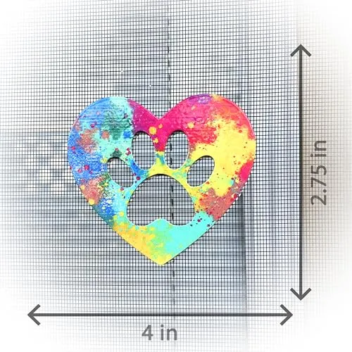 Sonoran Souvenirs Dreamy Opal Metallic Paw Print Heart Screen Magnets - Heavy Duty UV Resistant Metal - Indoor Outdoor Home Decor for Curtains, Lanai, Patio Door - 4.5" Hx3.5 H Set of 2