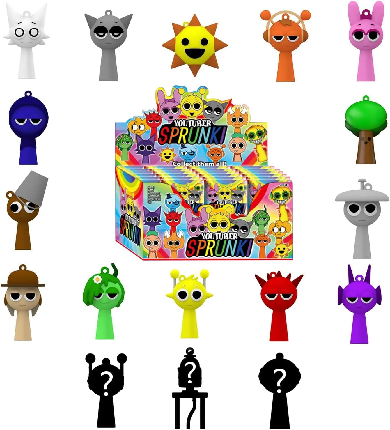 Sprunki Action Figures Mystery Box, Sprunki Mystery Box (10 Pack)