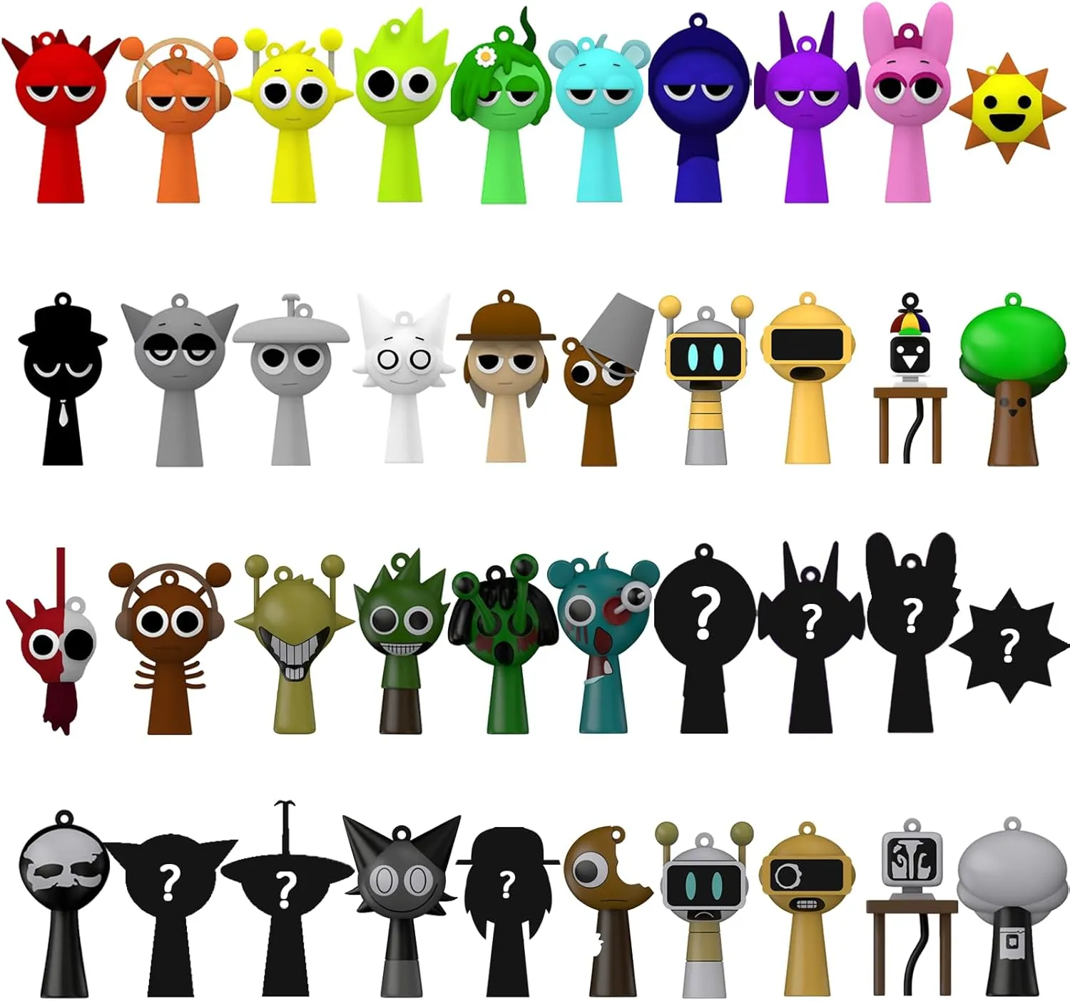 Sprunki Action Figures Mystery Box, Sprunki Mystery Box (10 Pack)