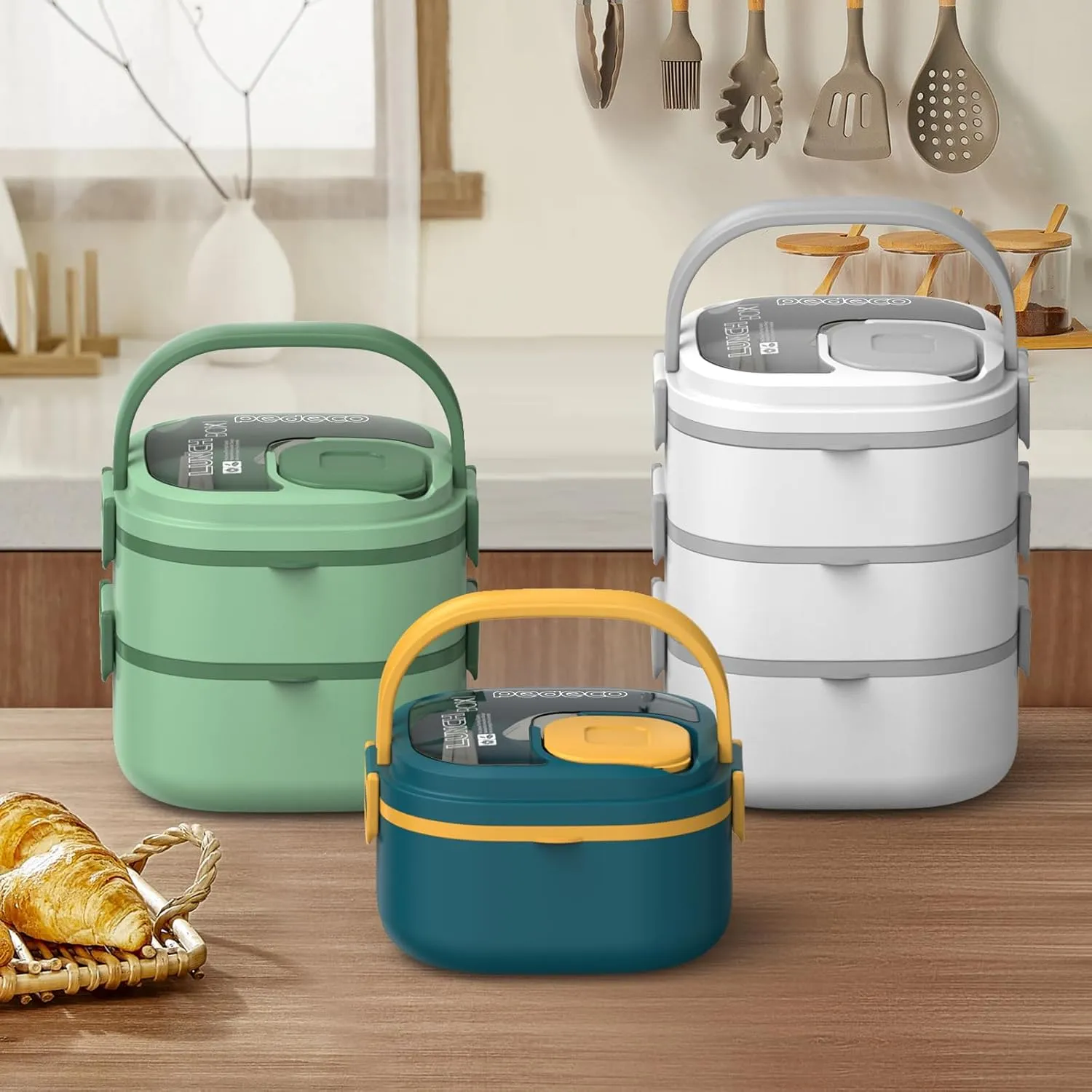 Stainless Steel Lunch Box for Adults & Kids  Leak-Proof Single Compartment,BPA-Free,Dishwasher Safe with Removable Divider & Utensils(White,Not Insulated)