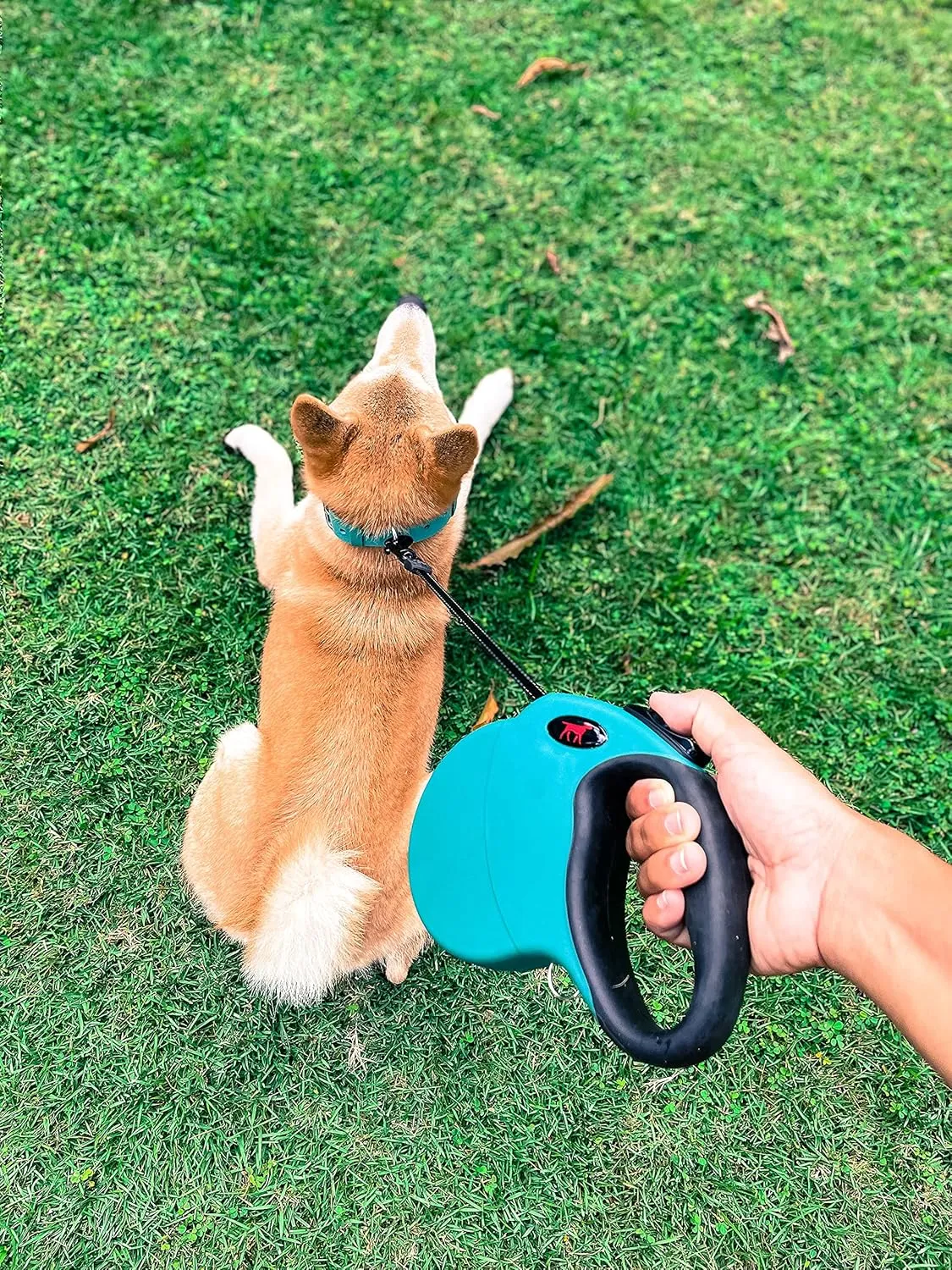 Tuff Pupper Heavy Duty Retractable Dog Leash | 16 ft Dog Leash with Reflective Stitching for Nighttime Safety | One Button Lock and Release | Comfortable Hand Grip | for Dogs Up to 120 lbs