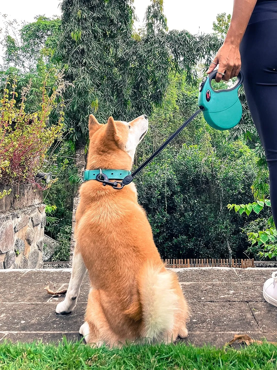 Tuff Pupper Heavy Duty Retractable Dog Leash | 16 ft Dog Leash with Reflective Stitching for Nighttime Safety | One Button Lock and Release | Comfortable Hand Grip | for Dogs Up to 120 lbs