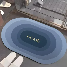 UMAI Polyester Non-Woven Felt Bathroom Mat (40 * 60cm) Bath Mat | Anti Skid Mat for Bathroom Floor | Bathroom Accessories | Bathroom Mats Water Soak | Non Slip Mat for Bathroom | Floor Mat (Blue)