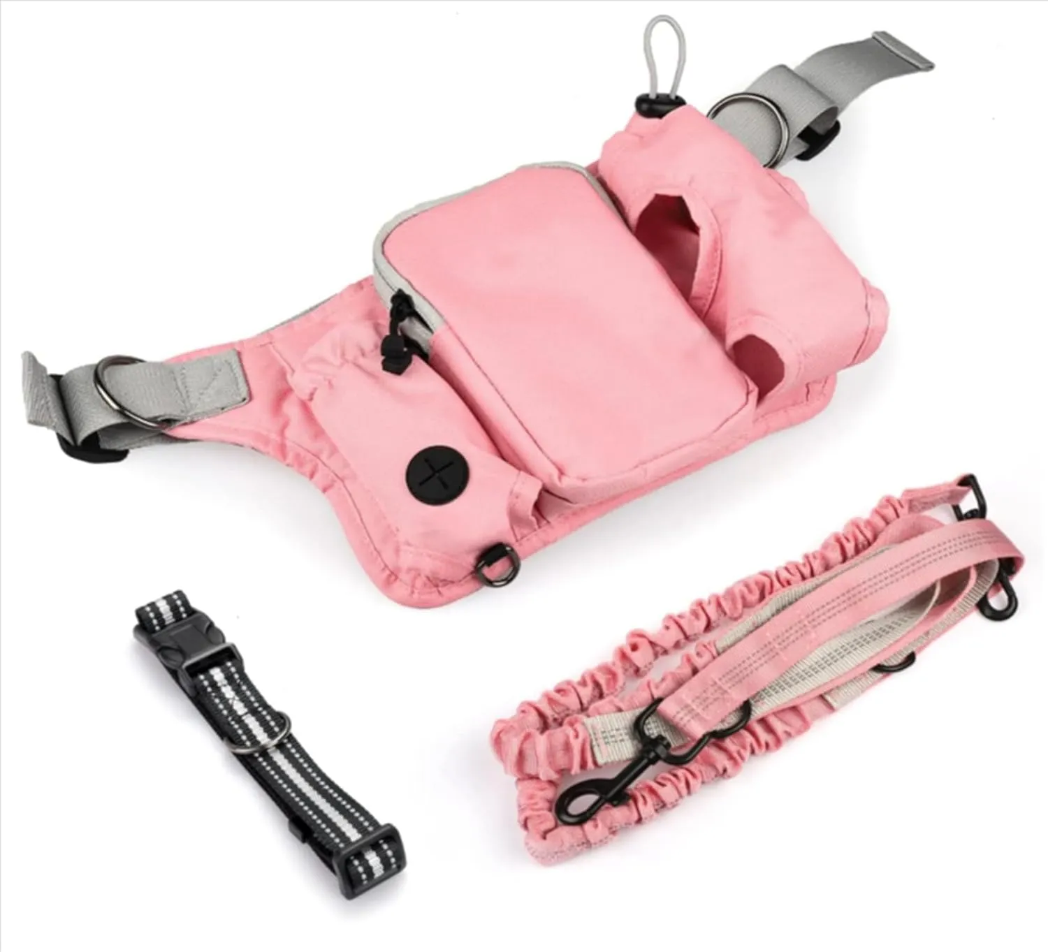 VOLUPTAS Hand Free Dog Leash, Waist Leash for Walking, Fanny Pack, Treat Fanny Pack, Accessories, Training Pouch, Waist Belt
