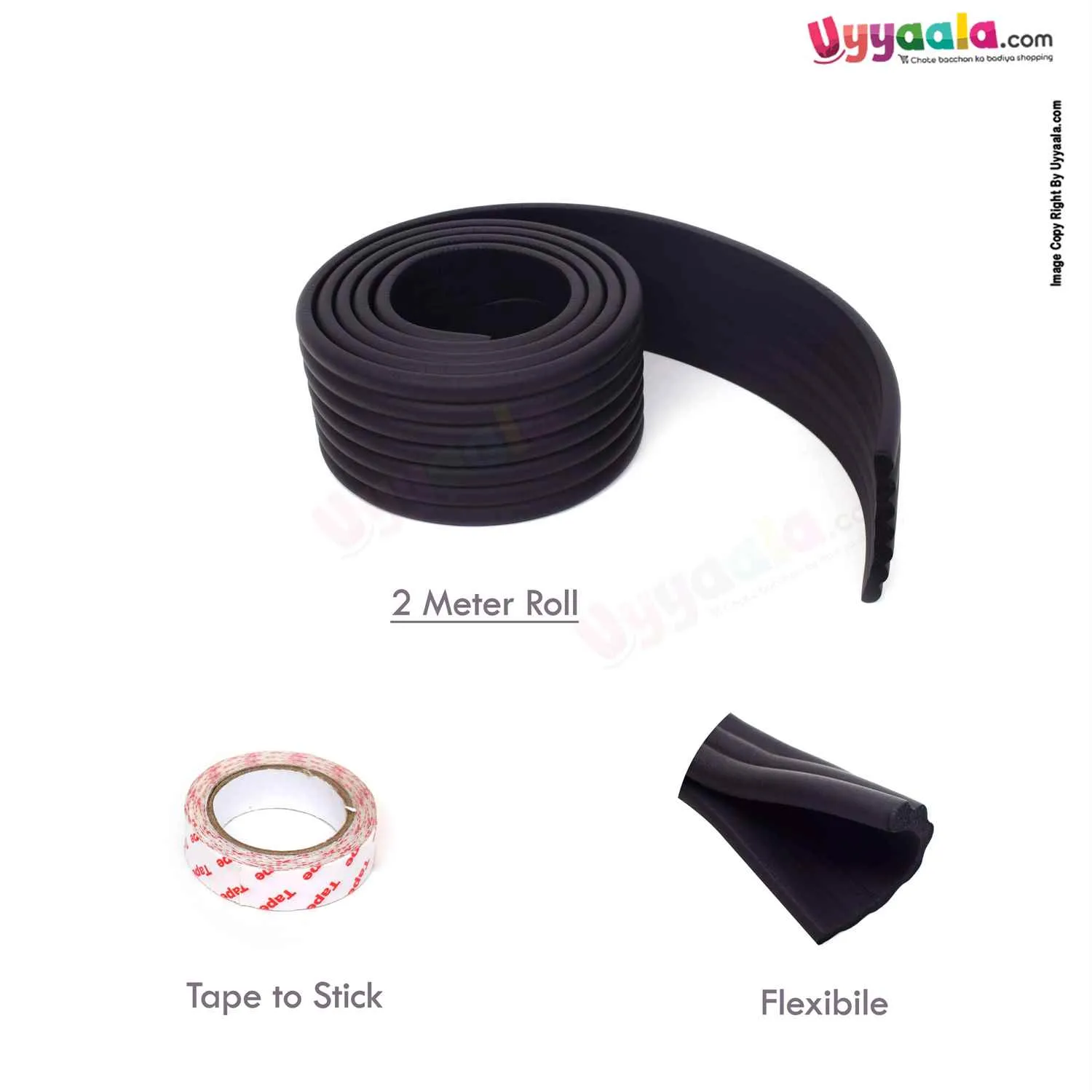 WEIKANG Safety Edge Guard for Babies 2 Meters 0 m Age, Black
